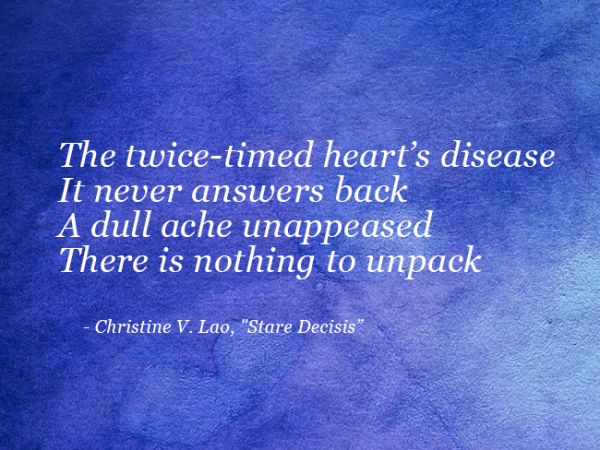 Christine V. Lao’s “Stare&nbsp;Decisis”
